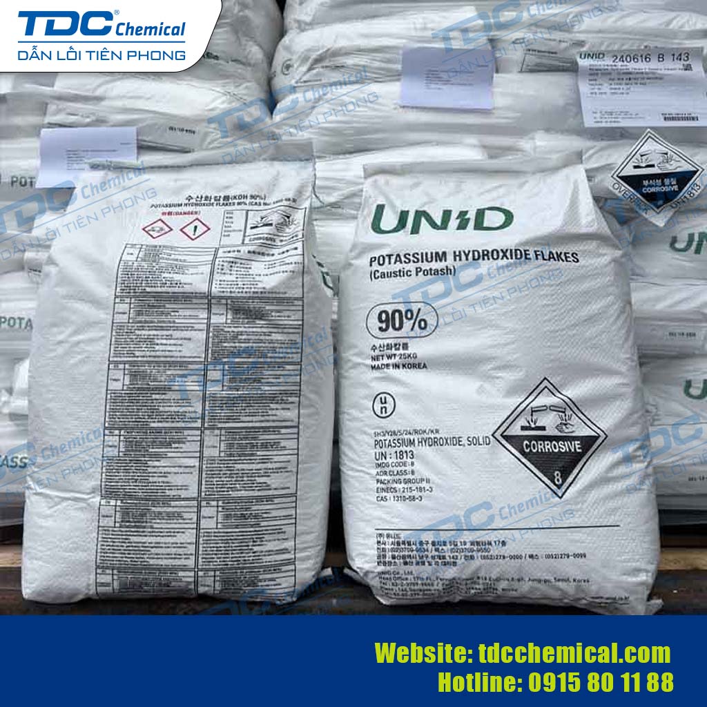Hóa Chất KOH 90% (Potassium Hydroxide) - Hàn Quốc